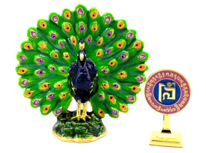 Feng Shui 2025 Magic Peacock with Anti-theft Sign