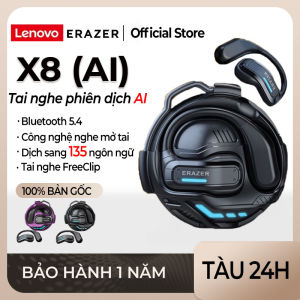Lenovo ERAZER X8 Tai Nghe Phiên Dịch AI Bluetooth 5.4 OWS Tai nghe Bluetooth Tai nghe không dây thể thao có Mic Tai nghe không dây âm thanh nổi HiFi chống nước IPX7 Waterproof