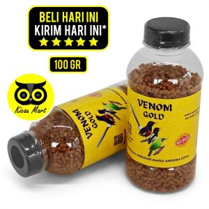 KICAU MART Pakan Burung Venom Gold Voer F1 Kibasari Kuning Pur Pakan Burung Murai Kacer Cucak Ijo Anis Betet Ciblek Gacor Tanpa Tambahan EF