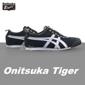 Original Tiger Shoes Classic Black/white Mens and Womens Canvas Non-slip Lazy Shoes Comfortable Breathable Casual Sneakers 1183A746-001