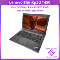 Laptop Lenovo Thinkpad T450 màn 14 inch - Core i5 5200u 8G 256G SSD. 