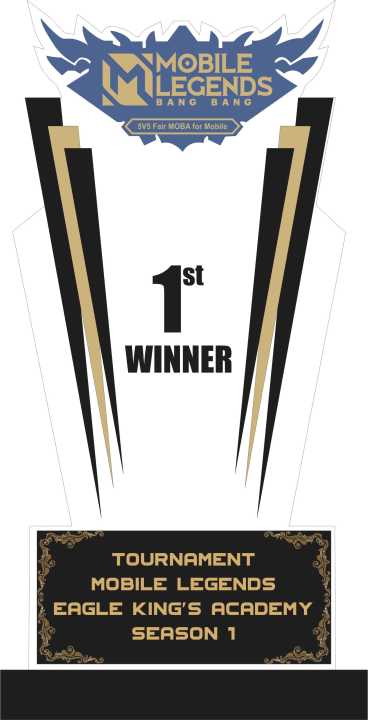 Trophy mlbb/Piala mlbb/Plakat mlbb/Mobile Legends/Bahan Akrilik 3mm dan 6mm/Free Design suka suka
