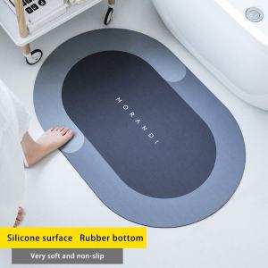 Bathroom Floor Mat Diatom Mud Toilet Door Mat Non-Slip Quick-Drying Shower Mat Bathroom Water Absorption