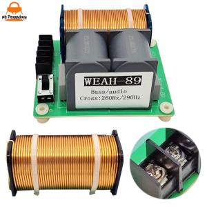 Subwoofer Speaker Frequency Divider Adjustable Frequency Point Audio Crossover Filter Pure Bass Subwoofer Crossover for Home Theater Car Speakers