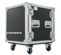 Tủ gỗ 8U tủ rack 8U tủ thiết bị âm thanh gia đình sự kiện hai nắp có thể tháo rời có bánh xe. 