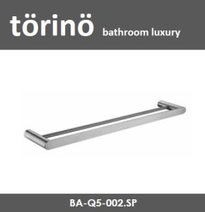 torino Premium Bathroom Accessories Stainless Steel 304 60cm Double Towel Bar/Towel Rail Q5 Series Rak Tuala 浴室毛巾架