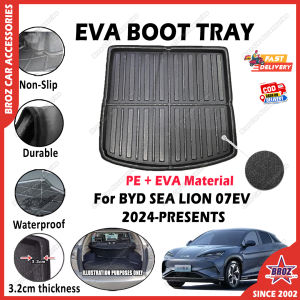 BYD SEA LION 07EV 2024-PRESENTS EVA Copolymer Boot Tray Luggage Cargo Trunk Tray Dulang But Kereta 汽车后备箱垫 Waterproof Durable Non-Slip Custom-Fit Easy To Clean Easy Install Temperature Resistant
