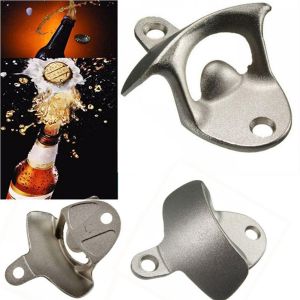 GUHEHARD Durable High Quality Bar Club Supplies Stainless Steel Kitchen Accessories Without Screws Bar Beer Soda Cap Tools Bottle Opener Wall Mounted Opener Fixed Wine Opener