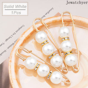 New Nhiều Màu Ghim Cài Áo Đính Ngọc Trai Thắt Chặt Dây Thắt Lưng Pin Mở Kim Loại Phía Dưới Ngọc Trai Trâm Cài Dễ Thương Đinh Ghim Trang Sức 3pcs