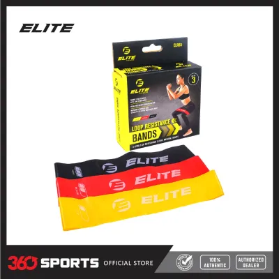 Elite Loop Resistance Bands Set Of 3 Light Medium Heavy for Exercise/Fitness/Workout/Gym/Training