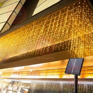 5M 216LED Icicle Lights Fairy Lights with 8Modes In/Outdoor Curtain Lights For New Year Home Store Decor lights