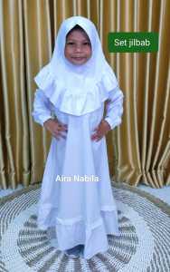 Baju Muslim Anak set Jilbab 1-12 Tahun