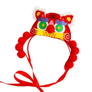 GBDSVD Cute Cat New Years Tiger Head Hat Stylish Cartoon Pet Clothing Pet Grooming Accessories Adjustable Dog Spring Festival Decoration Small Medium Pets