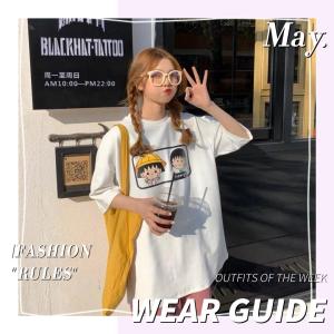 LH.Sunday เสื้อยืดลายการ์ตูนน่ารักใสใส แมทช์กับขาสั้นขายาวลุคไหนก็ปัง