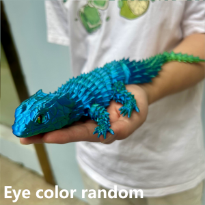 3D printed lizard statue Flexible 3D Printed Animal Colorful Figurine statue Gifts 23.5cm/9.25in