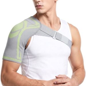 LTMGZ Breathable Shoulder Support Brace Sweat-Absorbent Adjustable Shoulder Protection Belt Torn Rotator Cuff Fixed Support Sports Shoulder Protective For Men Women