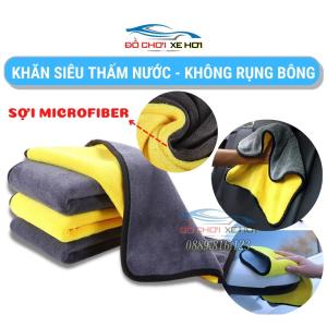 Khăn lông cứu 2 lớp lau xe đa năng siêu thấm hút - 30x60 loại 2 lớp