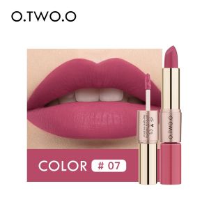 2 in 1 O Two O Matte Lipstick Lip Gloss Waterproof Liquid Make Up Set Otwooo Lipstick Long Lasting