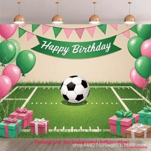 Hantar dari gudang tempatan2026 Birthday Football Theme Venue Atmosphere World Cup Sports Football Party Background Decoration