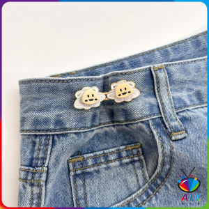 AIK 1ชุด ตะขอปรับกางเกง แบบหัวเข็ม หัวเข็มขัดปรับเอว หน้าอิโมจิ Fashion Pins