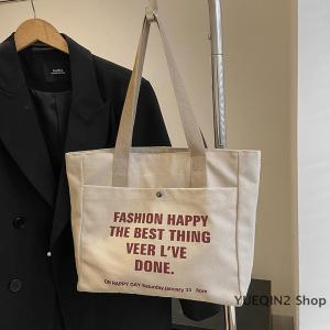 YUEQIN2 Shop Canvas Tote Túi cho phụ nữ công suất lớn duy nhất Vai Túi sinh viên các lớp học đi lại máy tính xách tay mang Túi Túi giản dị Túi xách