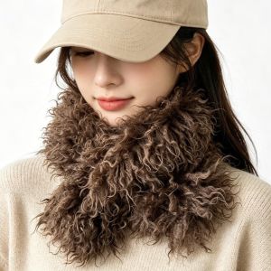 NEXTYOO Windproof Imitation Wool Scarf Thicken Solid Color Womens Scarf Soft Neck Protection Winter Scarf Winter
