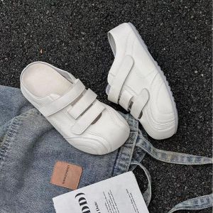 Free Shipping Velcro Slip-On Slippers For Women 2026 Autumn New Style Thick-Soled Easy-To-Wear Casual Fashionable And Versatile Half-Slipper