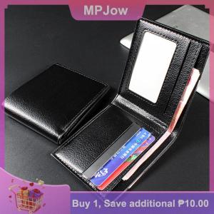【MPJow】 Mens Wallet Leather Men Wallets Premium Product Artificial leather Wallets for Man Short Black Walet Portefeuille Homme