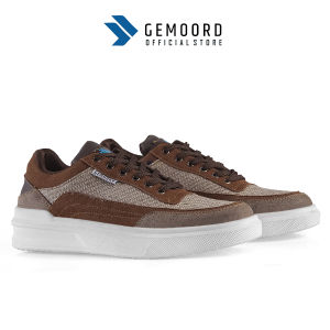 Gemoord G2403 Sneakers Pria Casual Kulit Sintetis Warna Coklat - Ukuran 39/40/41/42/43
