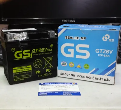 Bình ắc quy xe máy GS GTZ6V 12V-5Ah chính hãng GS BATTERY loại bình khô