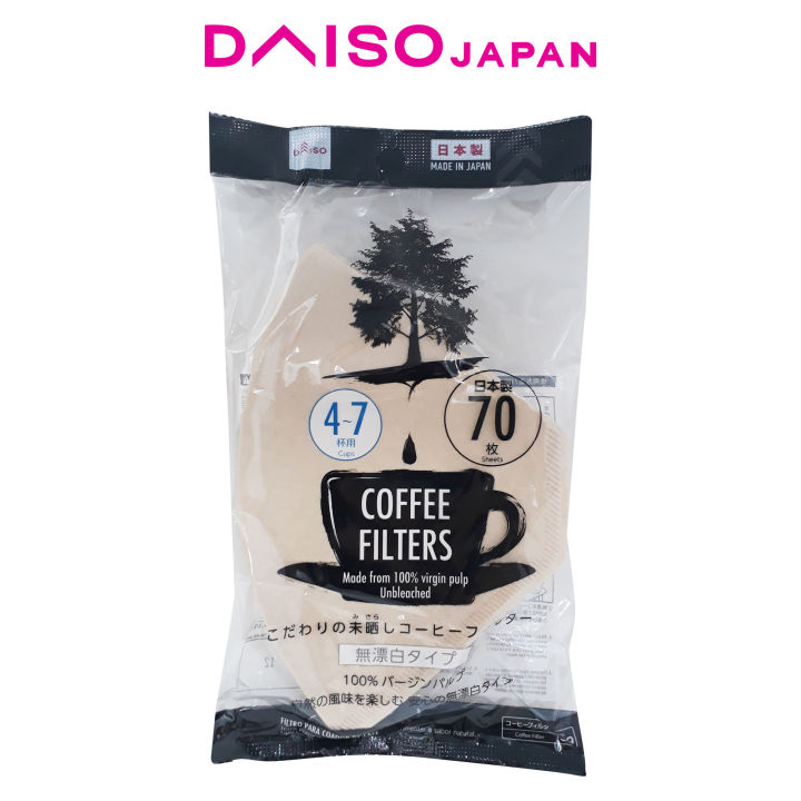 Daiso Unbleached Coffee Filters (47 cups) Lazada PH