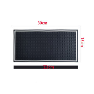 Silicone Bar Mat 1cm Thick Heat-Resistant and Food Safe Drip Mat Non-Slip Black Rubber Bar Stain Abosrbent Mat Spill Mats for Counter Top for Kitchen Coffee Bar Restaurant Drying Mat for Glasses