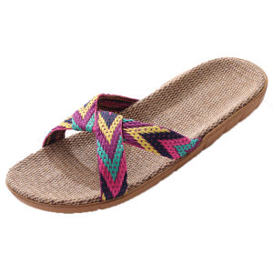 Summer Women Slippers Anti-Slip Home Slippers Lightweight Shoes Couple Indoor Linen Slippers Soft Shoes SlidesFour Seasons H260729