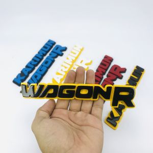 EMBLEM MOBIL KARIMUN WAGON R VARIASI HURUF TIMBUL 3D BAHAN FIBERGLASS