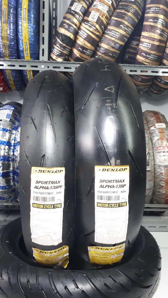 Ban DUNLOP Sportmax Alpha 13 SP H Paket 110/70-17 dan 150/60-17