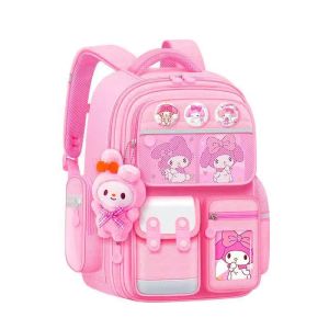 Kulomi Girls Shoulder Protection Backpack for Primary School Students (Grades 3-6) Large Capacity Childrens Load Reduction Backpack # 0460B