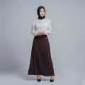 Rok kerja wanita kantor A line pinggang karet elastis polyester premium import stretch syakira. 