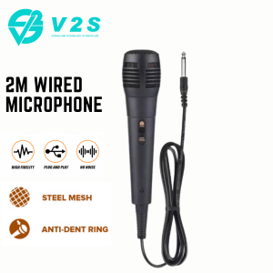 V2S MIC-001 3Meters Long Audio Vocal Karaoke Microphone jack Black Professional stage singing power amplifier Mic