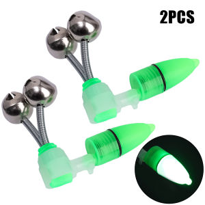 Twin Bells Ring Fishing Bait Alarm Tackle Fishing Rod Night Light LED Night Fishing Rod Bite Bait Fishing Accessories