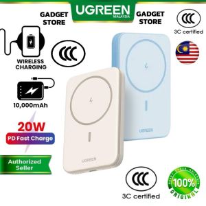 【3C Certified CCC】UGREEN 10000mAh Magnetic Wireless MagSafe PowerBank 20W PD Fast Charge 15W Powerbank PB561 3C ugreen powerbank
