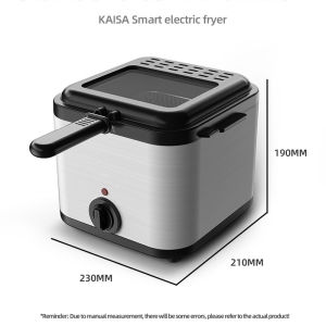 [SG Ready Stock] Electric fryer Stainless steel fryer basket 2.5 L Three-layer anti-scald design Multiple frying methods Enjoy delicious food easily