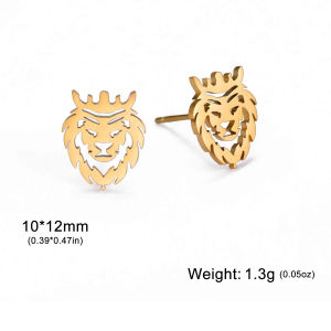 SKYRIM Stainless Steel Earrings Lion Pendant Jewelry for Women