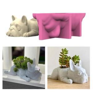 Silicone Planter Mold Dog Shape Flower Pots Mould Easy Releasing Molds Silicone Texture Perfect for Home Decorations