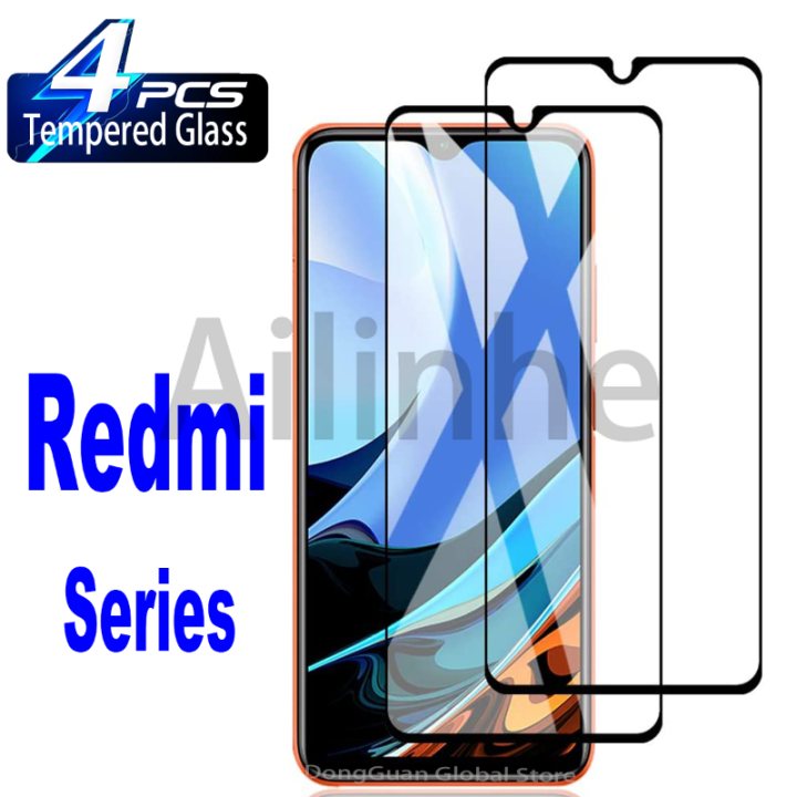 4pcs Tempered Glass For Xiaomi Redmi 10c 10a 9c 9a 9 9t Note 11 11s 10 10s 9 9s 8 7 Pro 9d Full 5032