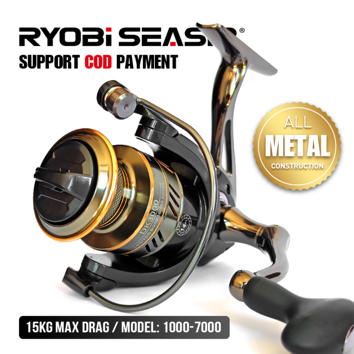Seasir DK All Metal Spinnning Fishing Reel 1000-7000 Series 14+1BB  5.2:1/4.7:1 Gear Ratio Max Drag 15kg Fishing Wheel Saltwater Cheap Designed  In Japan
