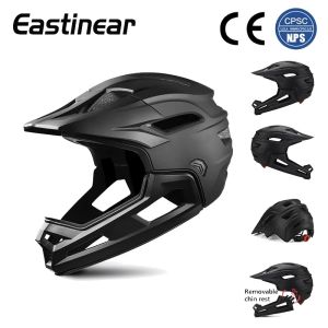 The Eastinear full-face mountain bike helmet features a detachable design is lightweight and offers excellent ventilation making it ideal for mountain biking.