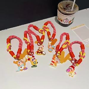 In-stock colorful woven wristband with star pendant for mobile phones diy Wrist strap ccd Camera keychain pendant trendy