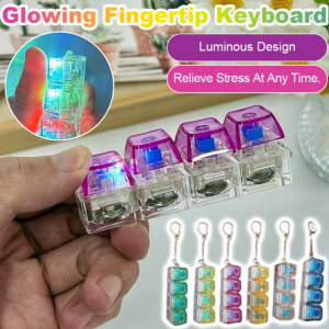 ✨Multiple Colors✨Portable Magnetic Keyboard Pendant LED Colorful Light Pressure-Sensitive Keys Keyboard Clicker