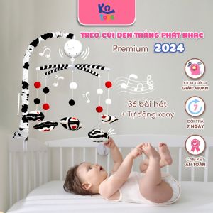 Đồ Chơi Treo Nôi Cũi Bằng Vải Tự Động Quay kèm Phát Nhạc 36 Bài Hát Cho Bé Sơ Sinh Baby Crib Mobile - Lalala baby