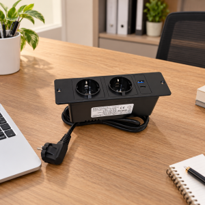 STOPKONTAK TANAM DENGAN KABEL MEJA KANTOR STOP KONTAK USB DAN SOCKET COLOKAN TANAM MEJA MEETING